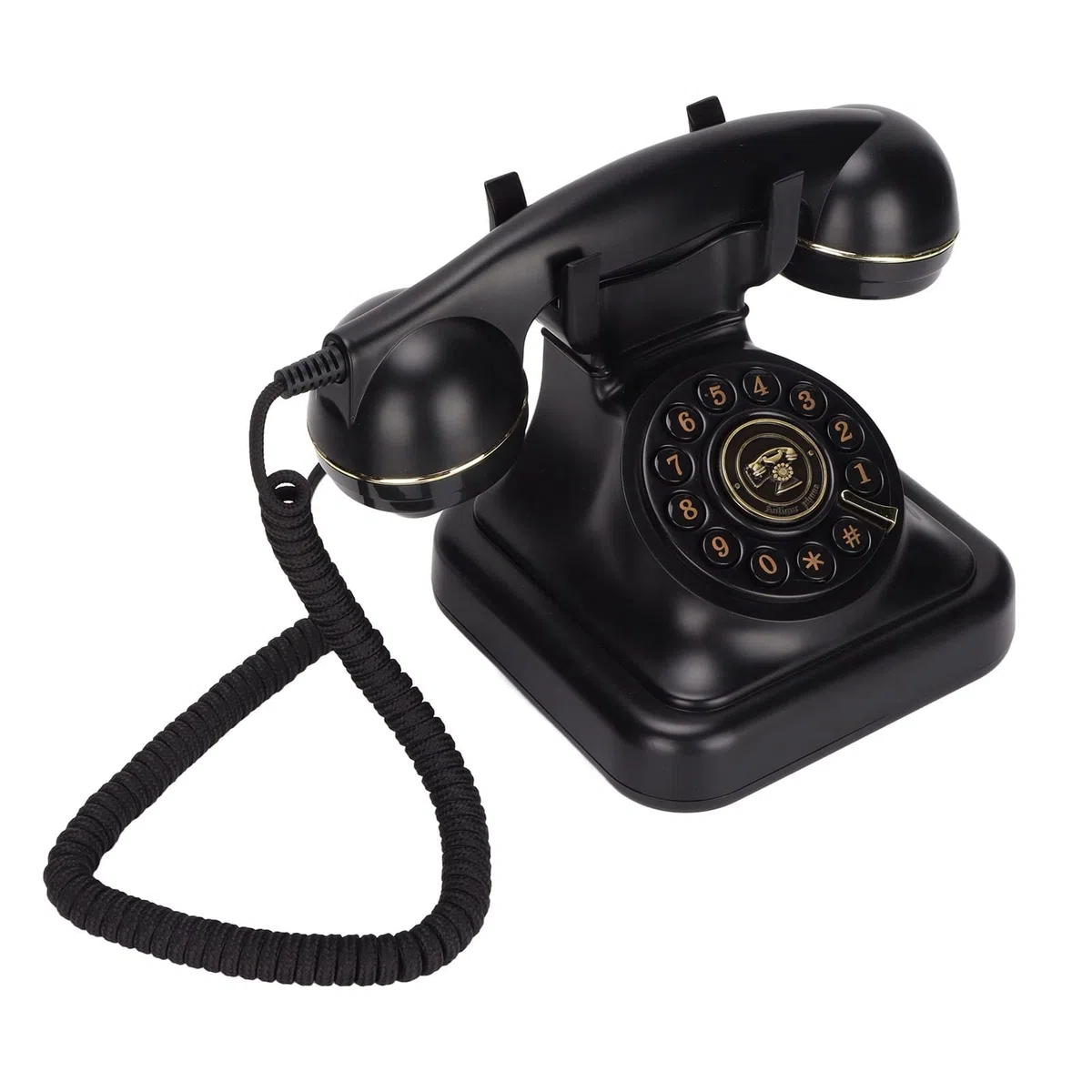 Vintage-Telefon kabelgebundenes Festnetztelefon mit Wählscheibe Elegantes modisches europäisches Retro-Telefon für Schlafzimmer, Arbeitszimmer, Büro, Café, Bar-Dekoration