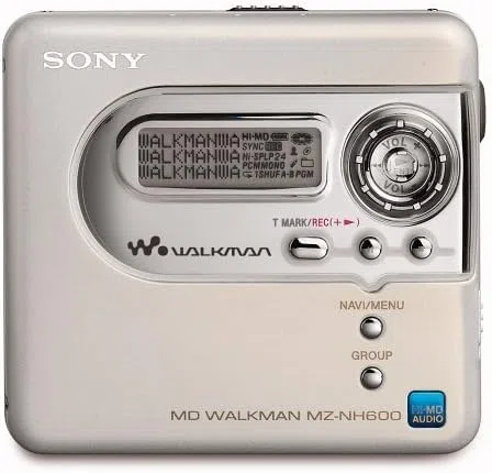 Sony MZ-NH 600/W Tragbarer MiniDisc-Rekorder (Hi-MD) weiß