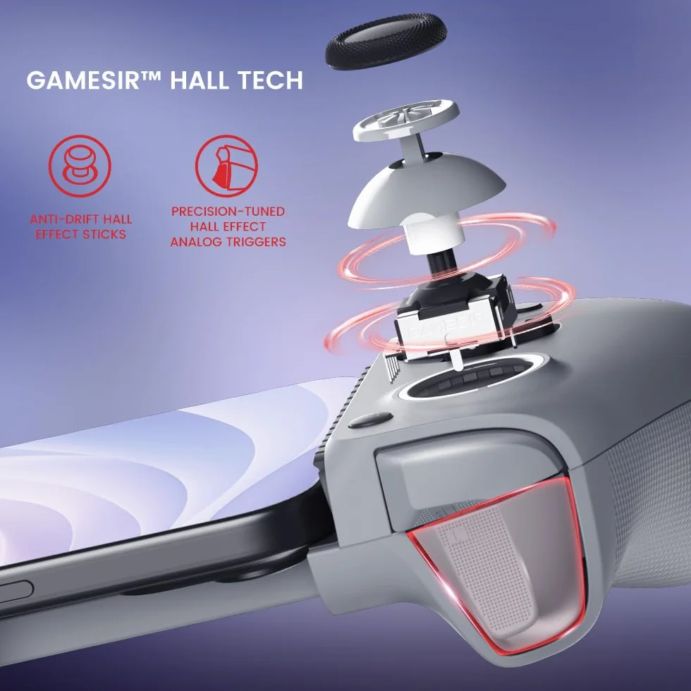 GameSir G8 Galileo Typ C Mobile Gaming Controller für Android & iPhone 15 Serie & HarmonyOS,Handy Gamepad mit HallEffekt Joysticks und Trigger – Spielen Sie Steam, MFi, Call of Duty, Fortnite und mehr