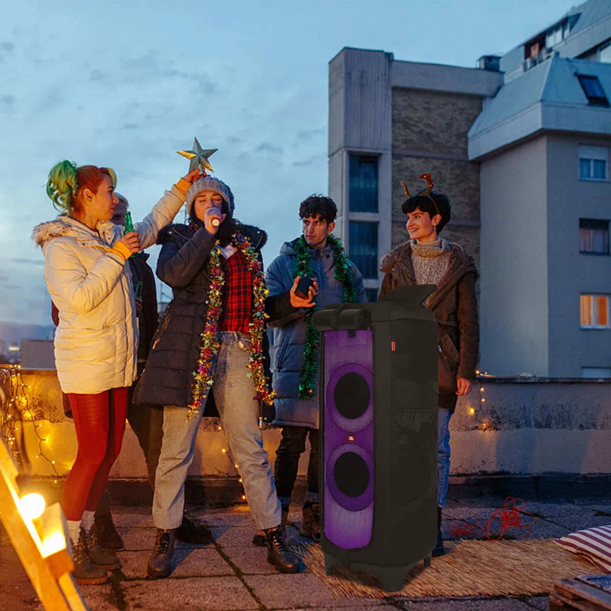 Lautsprecher-Tragehülle kompatibel mit JBL Party Box | Kompatibel mit JBL PartyBox 1000,mit Rollen für einfachen Transport, staubgeschützt