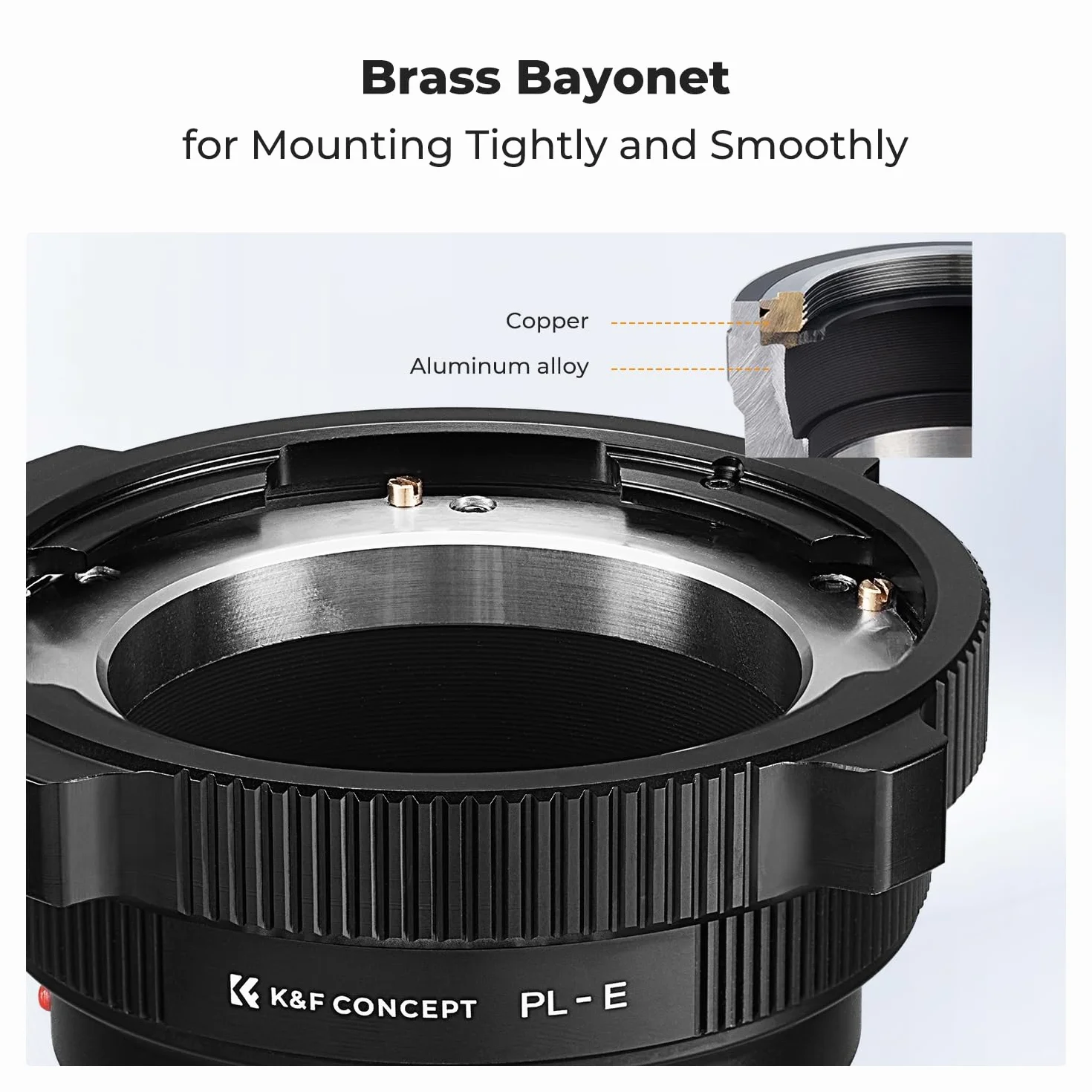 K&F CONCEPT PL-E-Mount-Objektivadapter, kompatibel mit Sony E/NEX-Mount