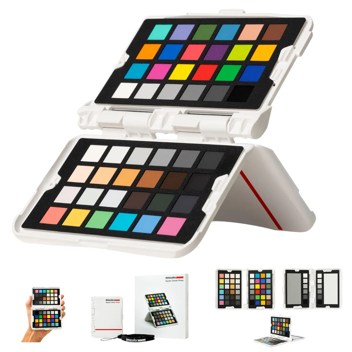 Datacolor SpyderCheckr Photo: für genaue und reproduzierbare Farben. Handliche Farbkarte mit 62 Farbfeldern mit ultramatten Farbfeldern für perfekte Farb und Weiß-/Schwarzpunktbestimmung in Fotografie