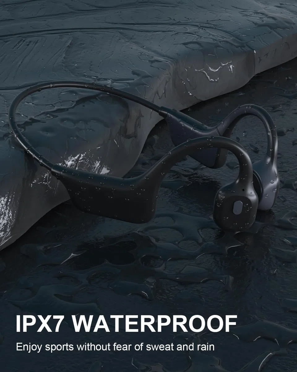 SANOTO Knochenschall Kopfhörer | Open Ear Bluetooth 5.3 Kopfhörer Sport Bone Conduction Kabellos IPX7 wasserdichte Schweißfeste Sportkopfhörer Fahrrad Radfahren