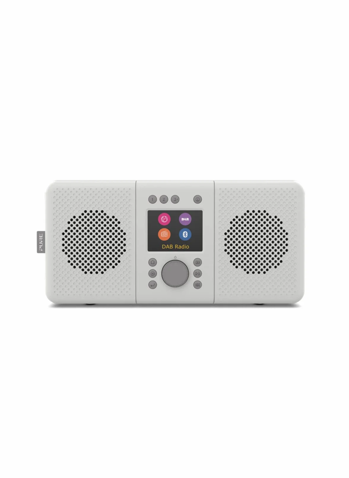 Pure Elan Connect+ All-In-One Stereo Internetradio mit DAB+ und Bluetooth 5.0 (DAB/DAB+ & UKW-Radio, Internetradio, TFT Display, 20 Senderspeicher, Musikstreaming, Podcasts) Stone Grau