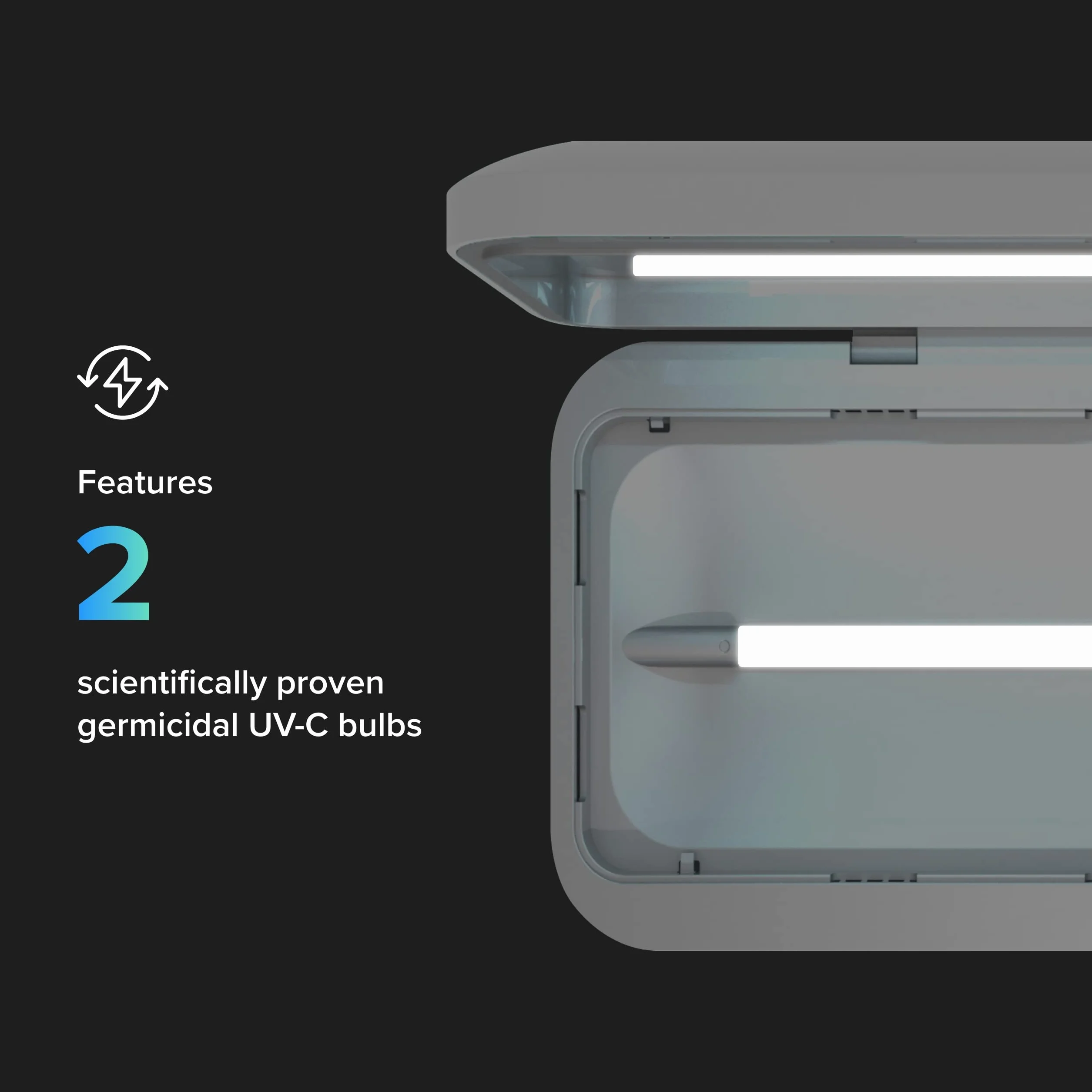 PhoneSoap 3 - UV-Handy-Reiniger und Dual-Universal-Handy-Ladegerät | Patentierter und klinisch erprobter UV-Sanitizer | Reinigt und lädt alle Telefone - Weiß