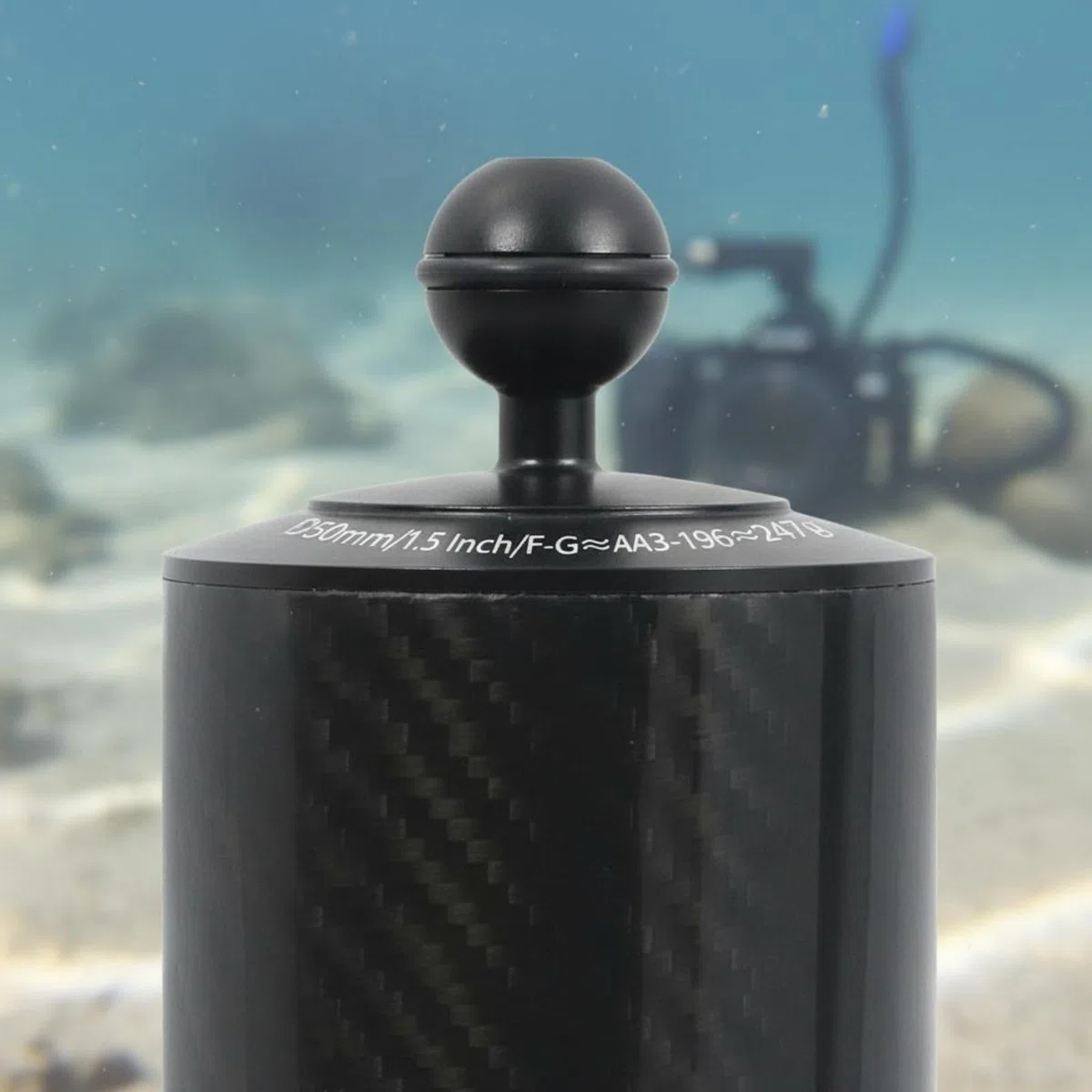 Auftriebsarm mit Doppelkugelkopf Ultraleicht Karbonfaser-Auftriebsarm und Sturdy Schwimmarm mit Doppelkugelkopf für Unterwasserfotografie