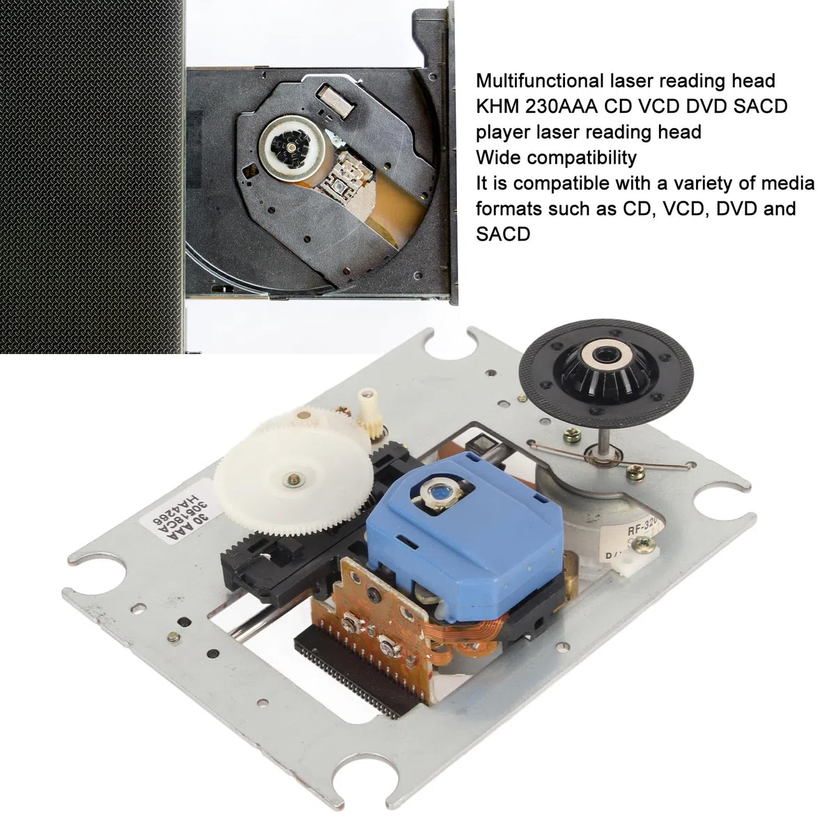 KHM-230AAA Optical Pick Up Lens, Professioneller -Linsenkopf-Ersatz für CD VCD DVD SACD-Player