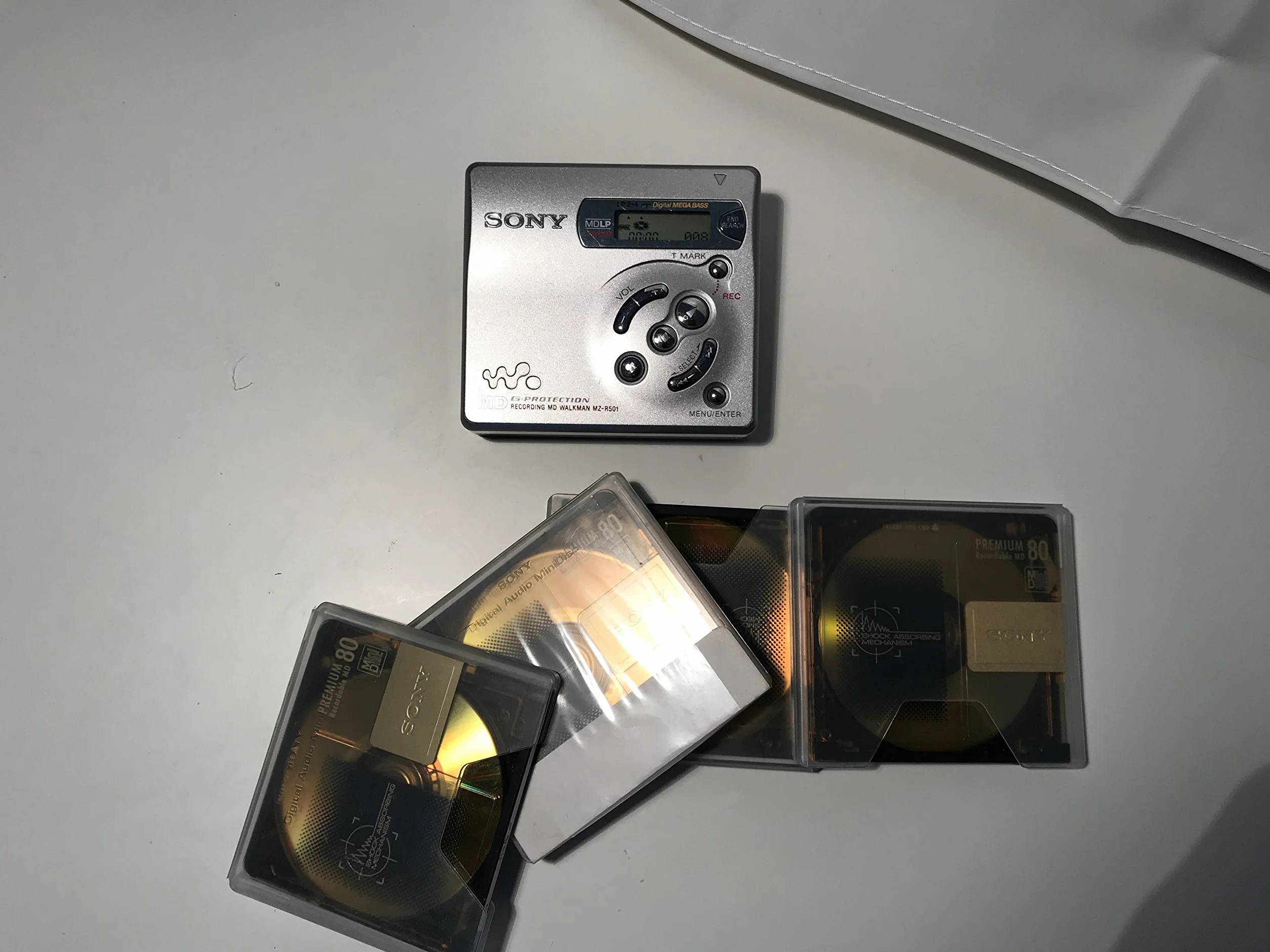 Sony MZ-R501/S tragbarer MiniDisc-Rekorder Silber