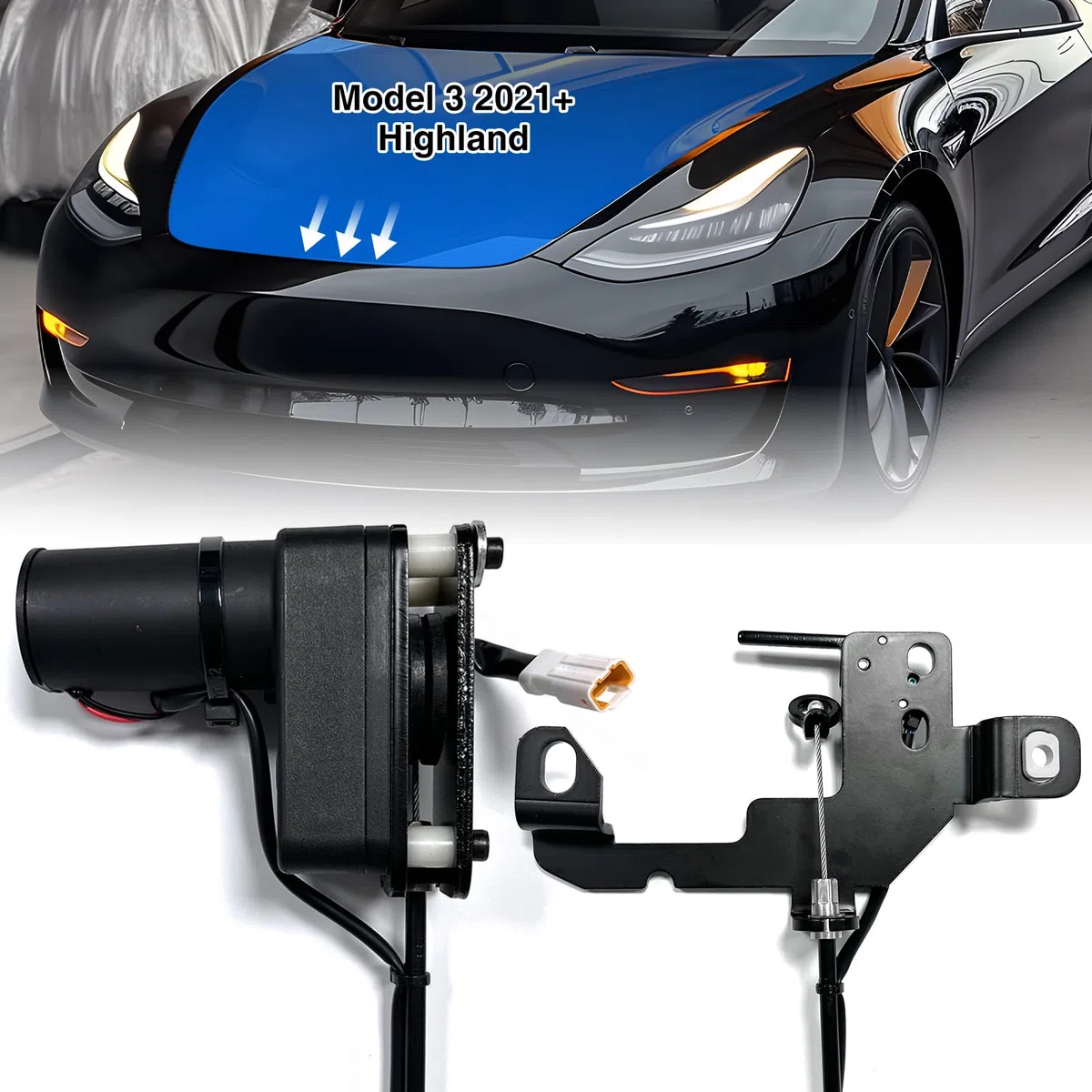 Tesla Model 3 Frunk Soft Close Highland Power Front Trunk Elektrische Saug-Autoverriegelung Kompatibel 2024 2023 2022 2021